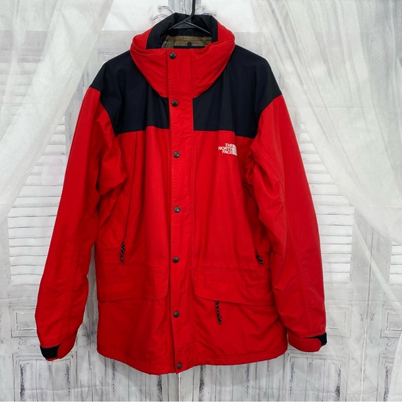 The North Face Other - The North Face Mountain Guide Hyvent Snow Jacket Coat Red Black Mens Large FLAWS
